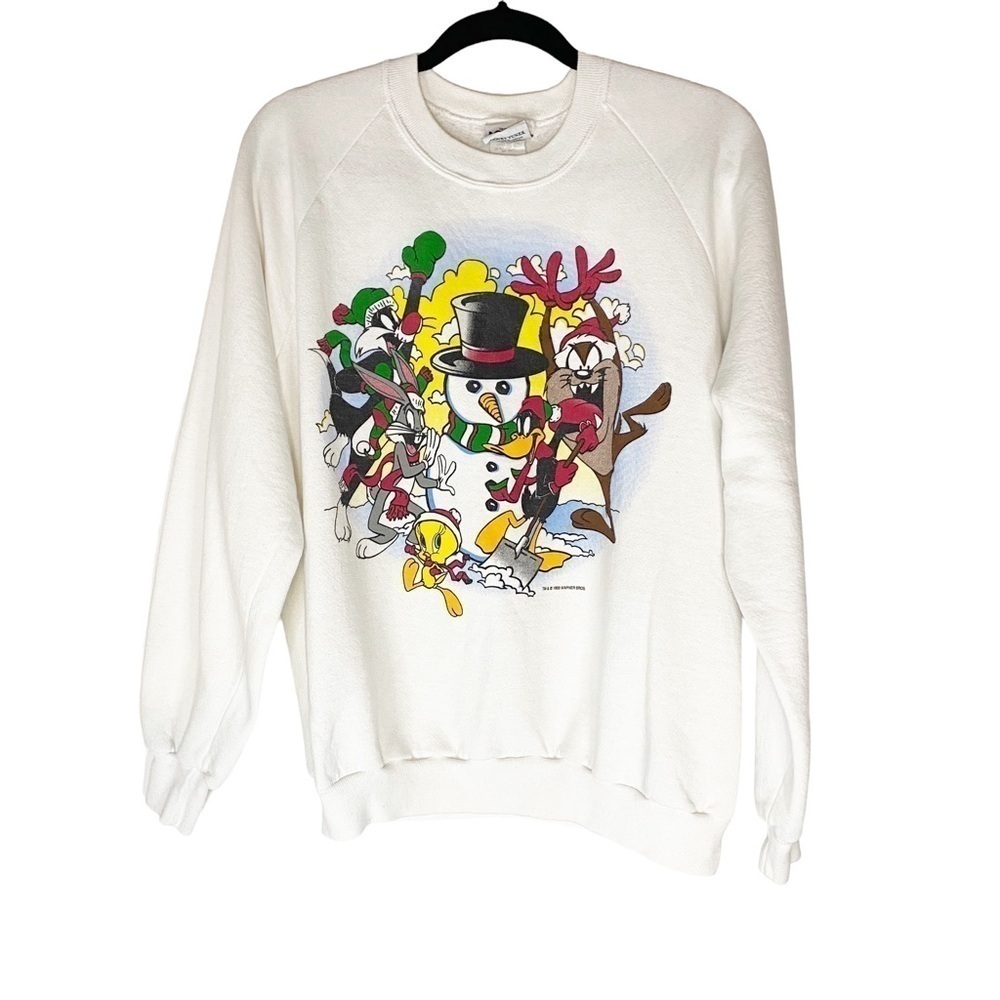 Looney Tunes Vintage 1995 Sweatshirt Winter Scene XL
